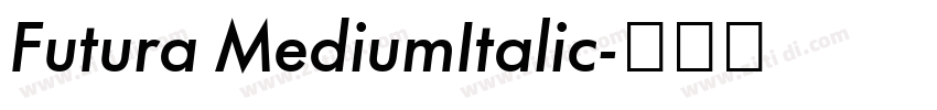 Futura MediumItalic字体转换